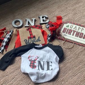Wild one 1st birthday decor and outfit! Size 12-18 months!